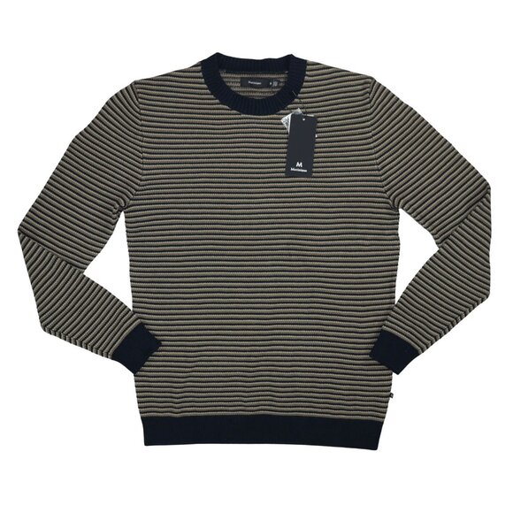 Matinique Textured Knit Triton Striped Crew Neck Pullover Men's Sweater NWT